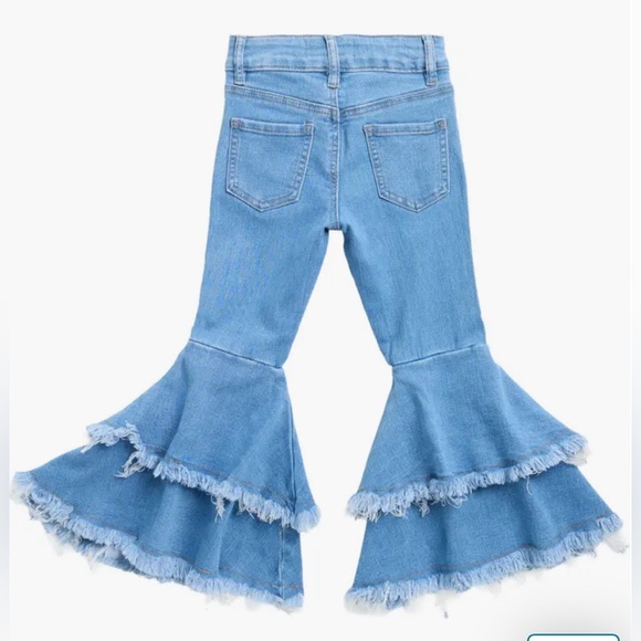 Gogo Star Kids' Double Ruffle Flare Jeans - Picture 2 of 4